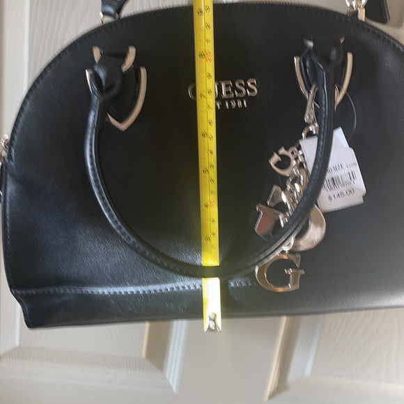 NEW with slight flaw guess black satchel bag purse - Picture 15 of 16